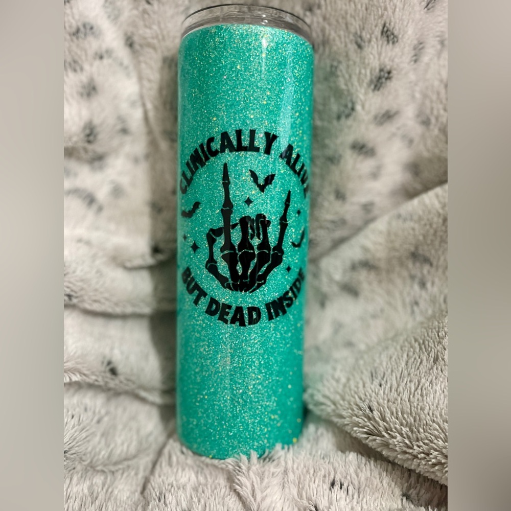 Custom glitter tumbler